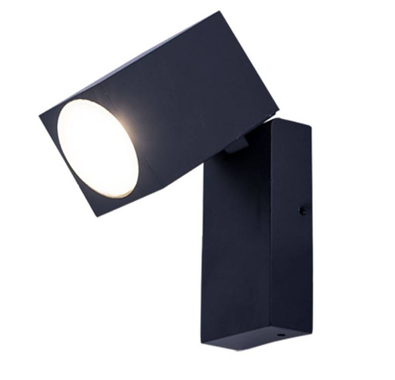 V-TAC Außen-Wandleuchte, Leuchtmittel nicht inklusive, Wandleuchte Spotlampe Außenleuchte GU10 Strahler schwenkbar schwarz von V-TAC