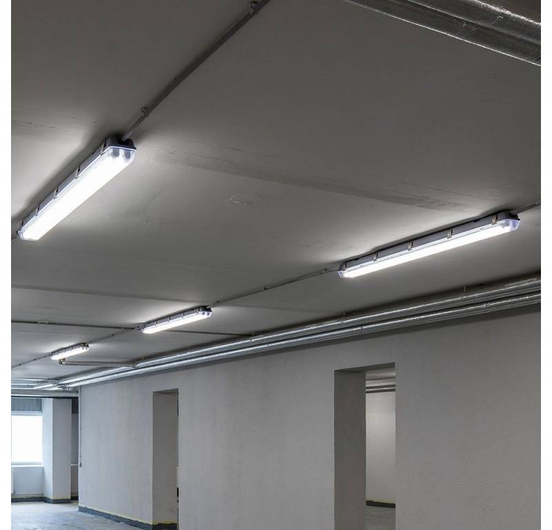 V-TAC Deckenleuchte, Leuchtmittel inklusive, Neutralweiß, 4x LED Feuchtraumlampe 127,5 cm Werkstattleuchte LED V-TAC Deckenleuchte, Leuchtmittel inklusive, Neutralweiß, 4x LED Feuchtraumlampe 127,5 cm Werkstattleuchte LED von V-TAC