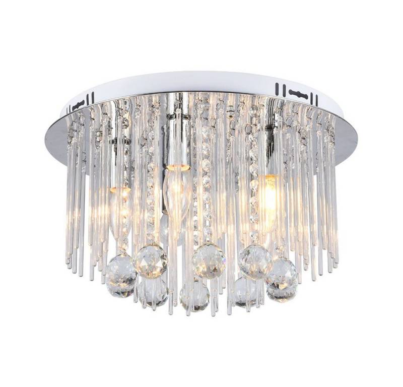 V-TAC Deckenleuchte, Leuchtmittel nicht inklusive, Deckenlampe Deckenleuchte Kristalllampe Wohnzimmerleuchte chrom 5 von V-TAC