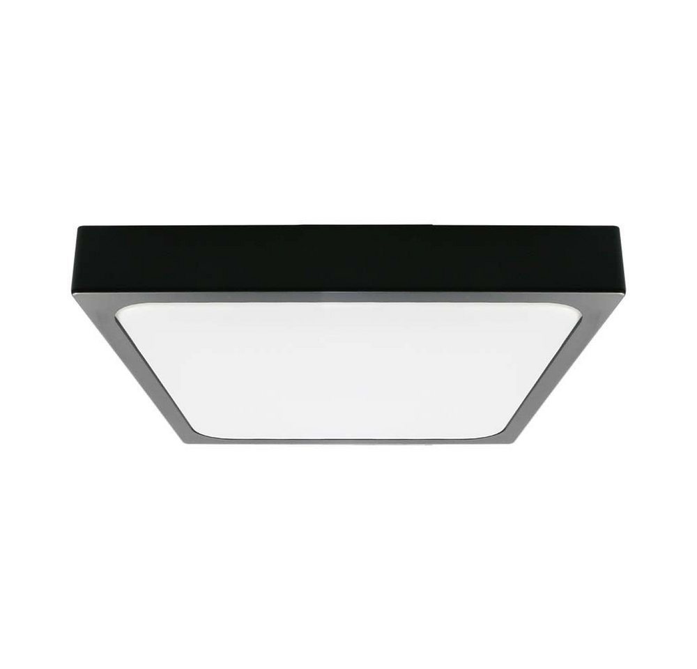 V-TAC Deckenleuchten 24 Watt LED Decken und Wandleuchte für Außen und Innenbereich IP44, Kaltweiß, 24 Watt, 2400 Lumen, Kaltweiß 6500K, 295x295x65 mm, schwarz, Eckig, IP44 von V-TAC