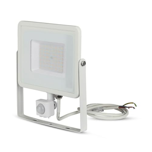 V-TAC Drehbare LED-Flutlichtstrahler mit PIR-Sensor - Samsung - IP65 - Weiß - 50W - 4000 Lumen - 3000K - 5 Jahre V-TAC Drehbare LED-Flutlichtstrahler mit PIR-Sensor - Samsung - IP65 - Weiß - 50W - 4000 Lumen - 3000K - 5 Jahre von V-TAC