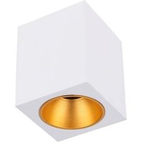 V-TAC GU10 Quadratischer LED-Deckenstrahler mit weißem Gehäuse aus Eisen und verchromtem Metallreflektor Rose Gold von V-TAC