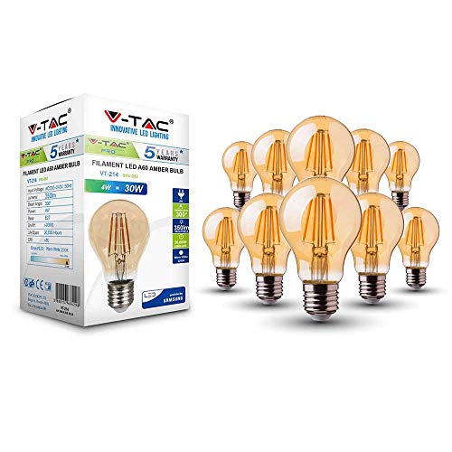 V-TAC Infrarot-Bewegungssensor-Schwarz, 4 W,Bernsteinfarbene Abdeckung von V-TAC