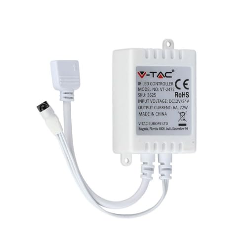 V-TAC Infrarot Controller Ir LED Streifen RGB mit Fernbedienung 24 Tasten von V-TAC