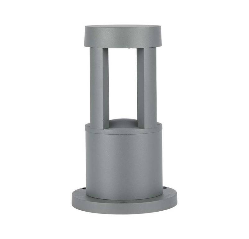 V-TAC LED Außen-Stehlampe, LED-Leuchtmittel fest verbaut, Neutralweiß, Stehleuchte Aluminium grau LED Wegelampe Standleuchte IP65 H 25 cm von V-TAC