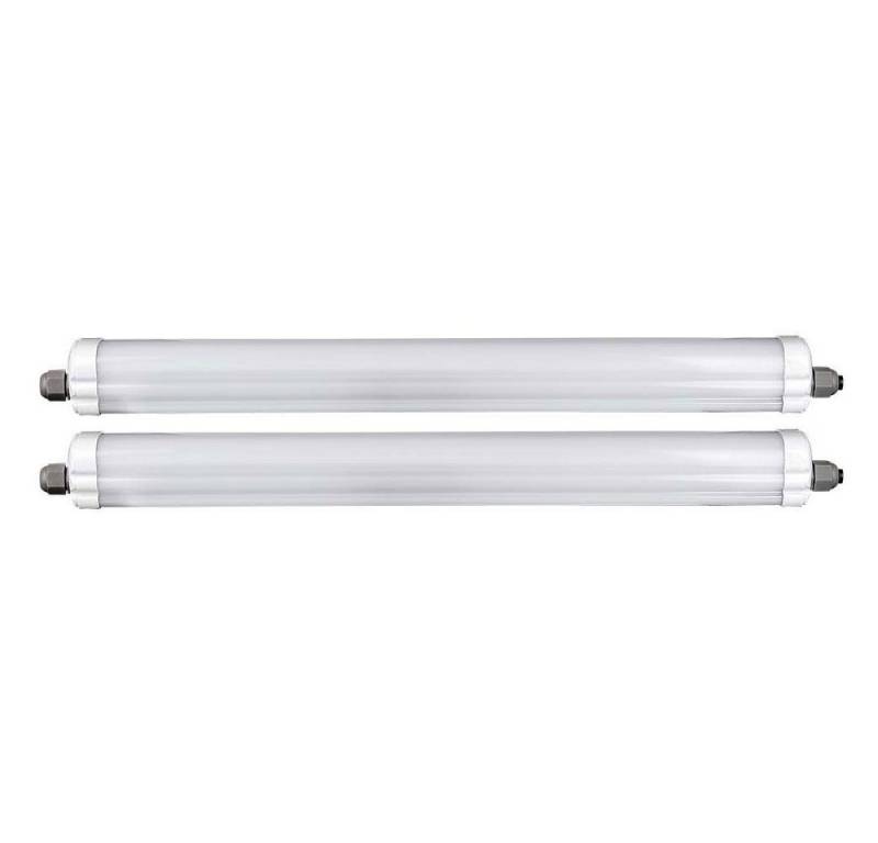V-TAC LED Deckenleuchte, LED-Leuchtmittel fest verbaut, Neutralweiß, LED Wannenleuchte Kellerlampe neutralweiß 4000K L 60 cm 2er Set von V-TAC