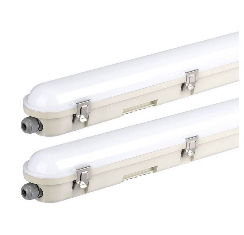 V-TAC LED Deckenleuchte, LED-Leuchtmittel fest verbaut, Neutralweiß, Deckenlampe Wannenleuchte Industrielampe IP65 LED Röhre neutralweiß 2x von V-TAC