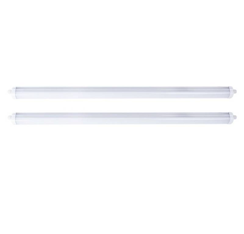 V-TAC LED Deckenleuchte, LED-Leuchtmittel fest verbaut, Neutralweiß, Wannenleuchte LED Feuchtraumlampe Garagenleuchte Hallenlampe 150 cm 2x von V-TAC
