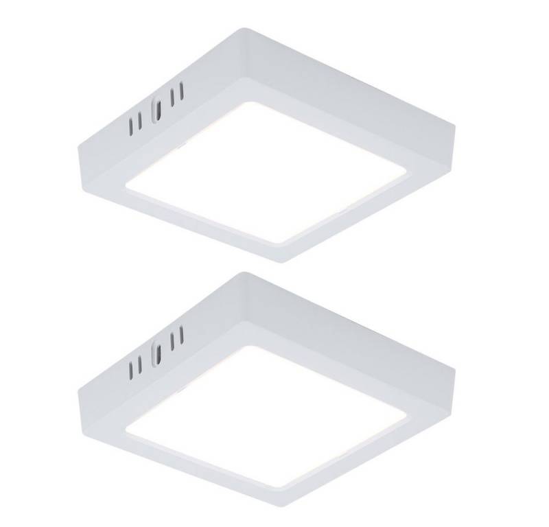 V-TAC LED Deckenleuchte, LED-Leuchtmittel fest verbaut, Warmweiß, Panel Aufbaulampe Deckenlampe LED Flurlampe Treppenhausleuchte weiß 2x von V-TAC