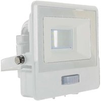 V-TAC LED Flutlicht 10W SAMSUNG CHIP Bewegungsmelder Weiß MIT MUFF VT-118S 4000K 735lm 5 Jahre Garantie von V-TAC