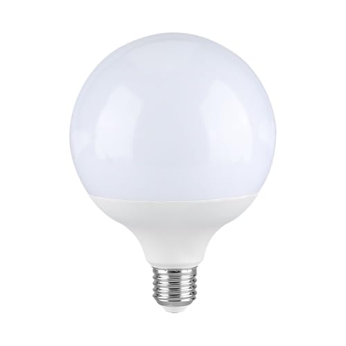 V-TAC LED Glühbirne Globe E27 18W (entspricht 125W) A60-2000 Lumen - LED Lampe Globeform - LED Glühlampen - Energiesparlampe - 6500K Kaltweiß von V-TAC