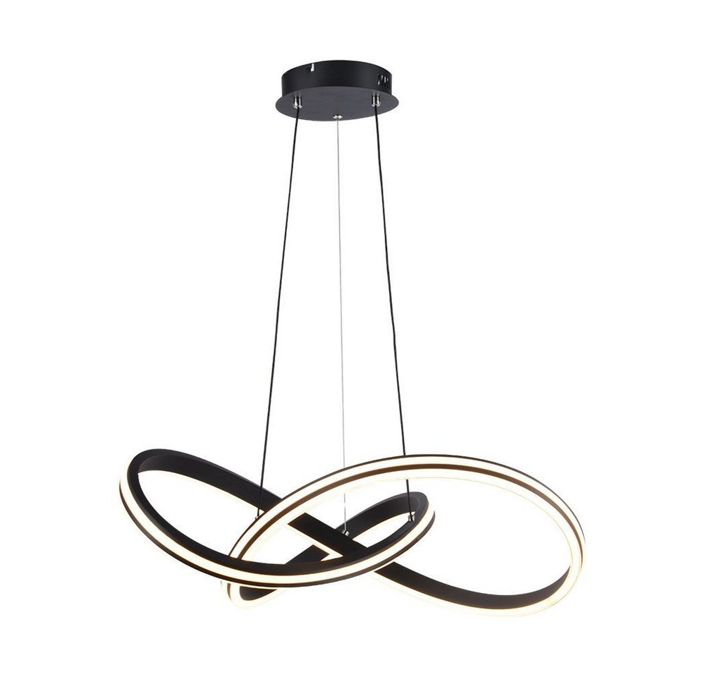 V-TAC LED-Hängeleuchte, LED-Leuchtmittel fest verbaut, Kaltweiß, Warmweiß, Neutralweiß, LED Hängeleuchte Pendellampe Wohnzimmer Metall Schwarz CCT von V-TAC