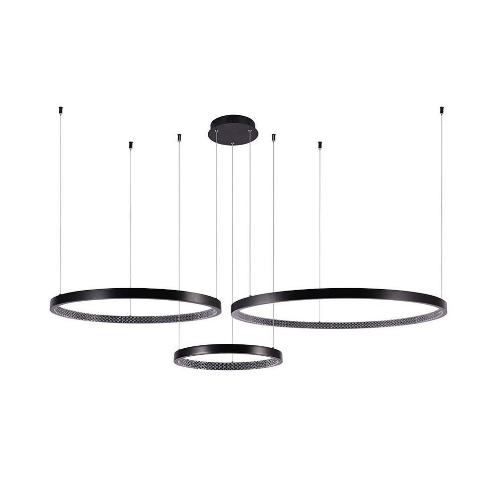 V-TAC LED-Hängeleuchte, LED-Leuchtmittel fest verbaut, Neutralweiß, Deckenleuchte Deckenlampe Wohnzimmerlampe Metall Schwarz hoher CRI von V-TAC
