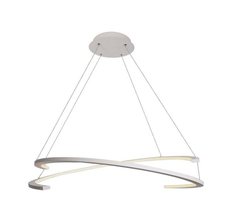 V-TAC LED-Hängeleuchte, LED-Leuchtmittel fest verbaut, Warmweiß, Deckenleuchte Deckenlampe Wohnzimmerlampe LED Metall Weiß TRIAC von V-TAC