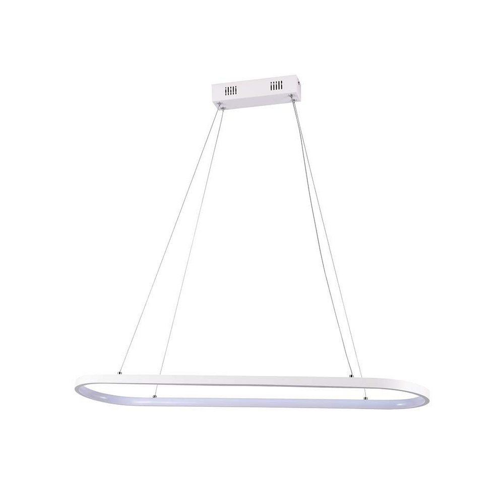 V-TAC LED-Hängeleuchte, LED-Leuchtmittel fest verbaut, Warmweiß, LED Hängelampe Pendelleuchte Aluminium Weiß warmweiß oval 2760 Lumen H von V-TAC
