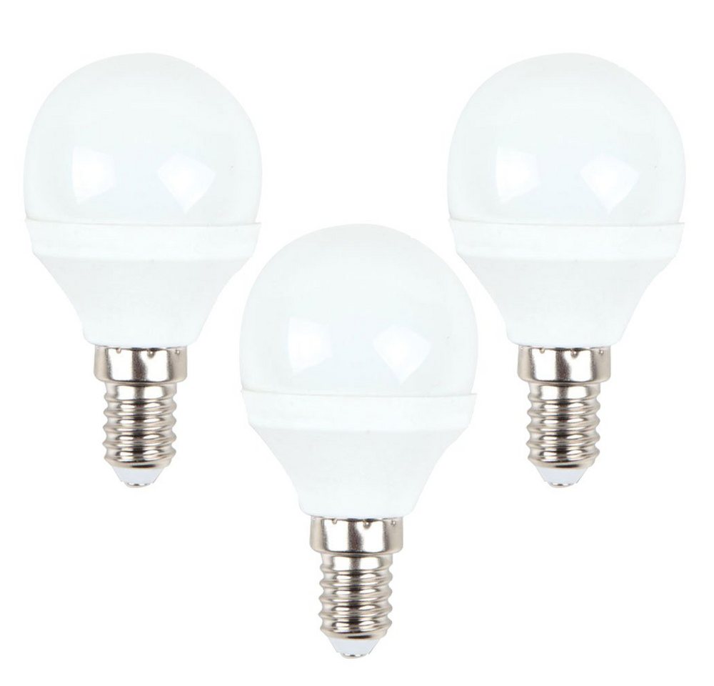 V-TAC LED-Leuchtmittel, 3er Set LED 5.5 Watt E14 Sockel Kugel Leuchtmittel Lampe warmweiß von V-TAC