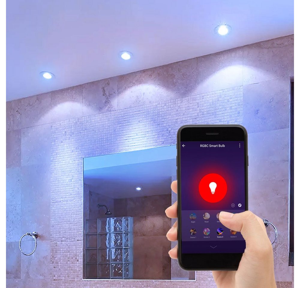 V-TAC LED-Leuchtmittel, Smart Home RGB LED 4,5 W GU10 Leuchtmittel App Alexa Sprachsteuerung von V-TAC