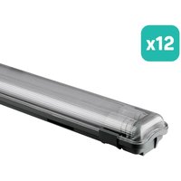 V-TAC LED-Lichtleiste - Dual Tube 2 x 20W - IP65 Wasserdicht - Weiß - 2 x 2100 Lumen - 6500K - 150CM - 12er-Pack von V-TAC
