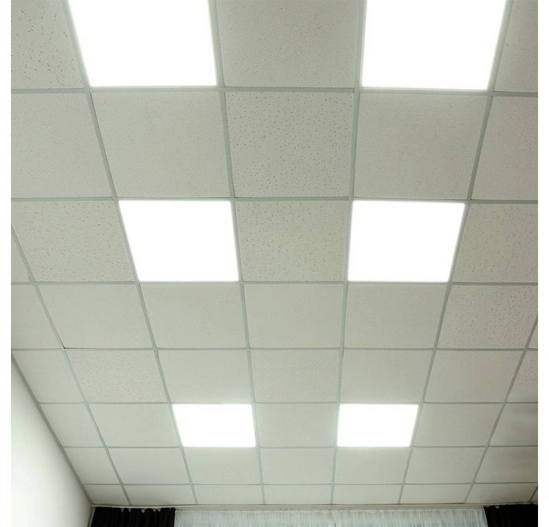V-TAC LED Deckenleuchte, LED-Leuchtmittel fest verbaut, Einbaulampe Panel Deckenlampe Tageslichtlampe LED Rasterleuchte 6x von V-TAC