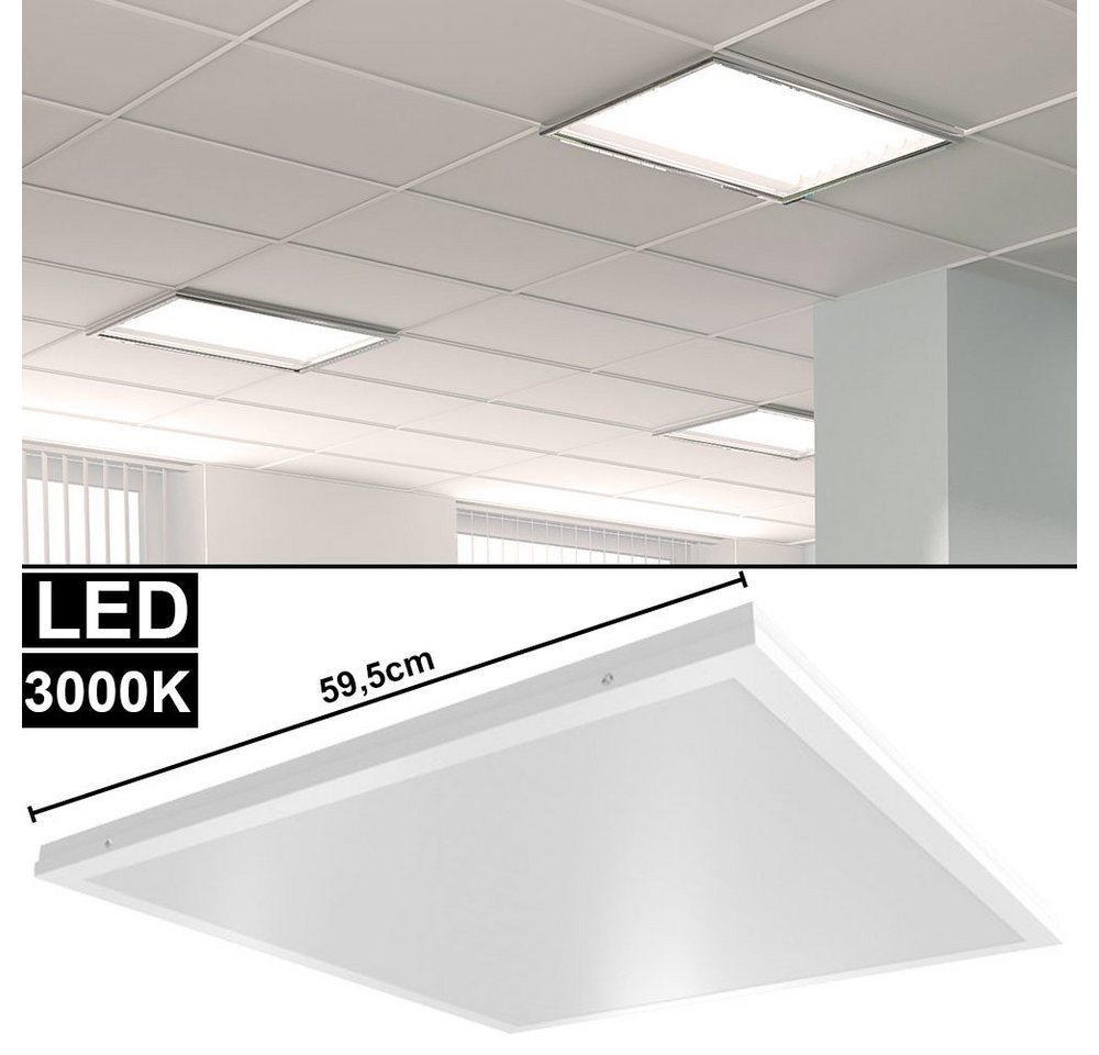 V-TAC LED Deckenleuchte, LED-Leuchtmittel fest verbaut, Warmweiß, LED Panel Decken Ein Aufbau Lampe Arbeits Wohn Zimmer Beleuchtung ALU von V-TAC