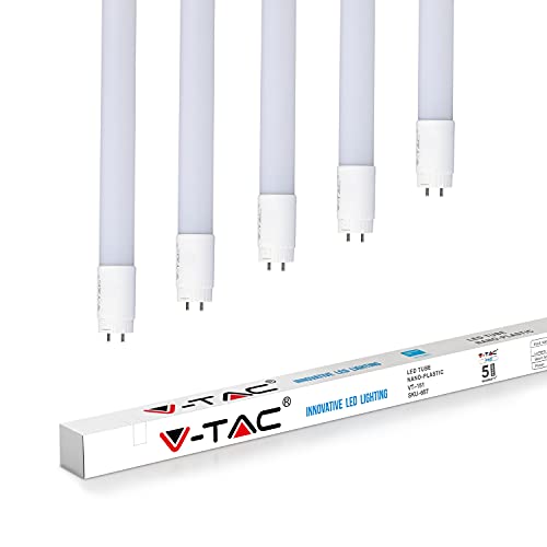 V-TAC LED Röhre 150cm | LED leuchtstoffröhre 150cm | LED-TUBE Leuchtstoffröhre Neonröhre Röhrenlampe | Samsung Chip - neutralweiß (4000 K) - 2000 Lumen - T8- G13-22W - 150cm | 5er Pack von V-TAC