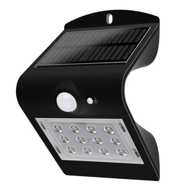 V-TAC LED Solarleuchte, LED-Leuchtmittel fest verbaut, Neutralweiß, LED Solar Außen Wand Down Leuchte Bewegungsmelder Grundstück Lampe von V-TAC
