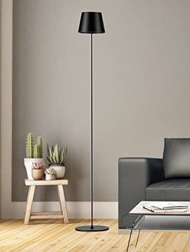 V-TAC LED Stehlampe kabellos wiederaufladbar - Höhenverstellbar - Lampe aus schwarzem Aluminium für den Innen- und Außenbereich zu Hause und Wohnzimmer - Elegantes Design von V-TAC