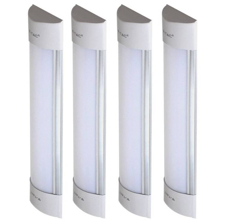 V-TAC LED Wandleuchte, LED-Leuchtmittel fest verbaut, Neutralweiß, LED Gewerbeleuchte Deckenleuchte Wandleuchte Lagerhalle 1200lm 4x von V-TAC