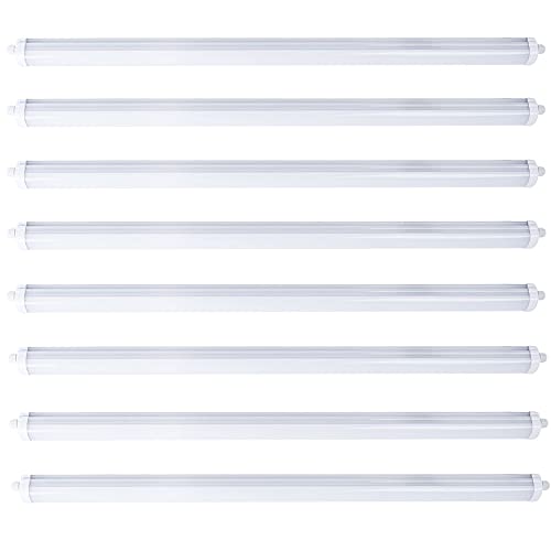 V-TAC LED Wannenleuchte 48 Watt LED Feuchtraumleuchte LED Röhre 150 cm Garage Werkstattleuchte kaltweiß, 3840lm 6400K,8er Set von V-TAC