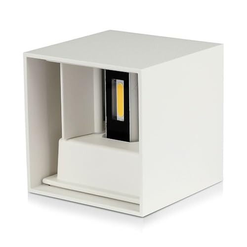 V-TAC Quadratische LED-Wandleuchten - Bridgelux - IP65 - Weiß - 11W - 1360 Lumen - 3000K von V-TAC