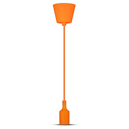 V-TAC SKU.3484 Hängeleuchte, E27, orange, VT-7228, Kunststoff und andere Materialien, Tiefe: 1000 mm von V-TAC