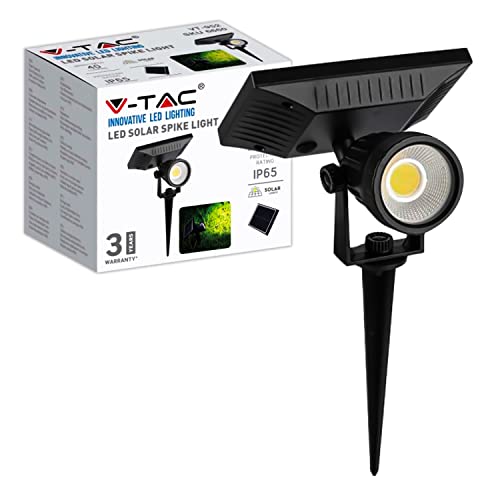 V-TAC Solar-Gartenleuchte VT-952 6660 LED 2.00W Warmweiß Schwarz von V-TAC