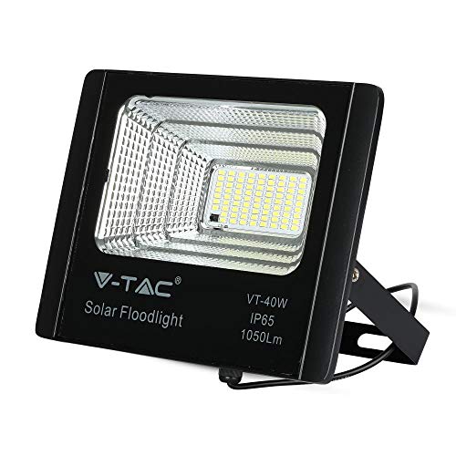 V-TAC VT-40W Solarscheinwerfer mit Solarpanel - 1050 Lm - 4000 K von V-TAC
