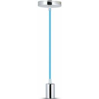V-TAC LED-Zylinder-Kronleuchter, Metall, E27-Lampenfassung (max. 60 W), L:100 cm, chromblaues Kabel V-TAC LED-Zylinder-Kronleuchter, Metall, E27-Lampenfassung (max. 60 W), L:100 cm, chromblaues Kabel von V-TAC