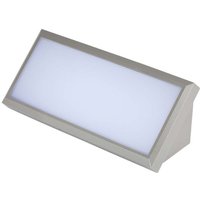 VT-8055 LED-Wandleuchte 20W weiches Licht 110° rechteckige Form außen IP65 warmweißes Licht 3000k sku 218236 - Edelstahl-Bürste - V-tac von V-TAC