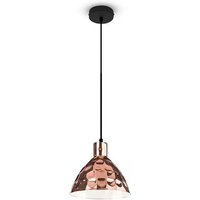 V-TAC LED-Kegel-Pendelleuchte aus Metall mit E27-Lampenfassung (max. 60 W), Roségold, d300 mm von V-TAC