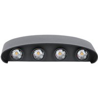 V-tac - LED-Wandleuchte 7W Dual Light Beam Schwarzer Körper 3000K IP65 von V-TAC