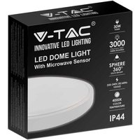 V-TAC VT-8630S-W-RD 30W LED-Deckenleuchte integrierter Mikrowellen-Bewegungssensor IP44 rund weiß 360° 4000K - sku 7665 von V-TAC