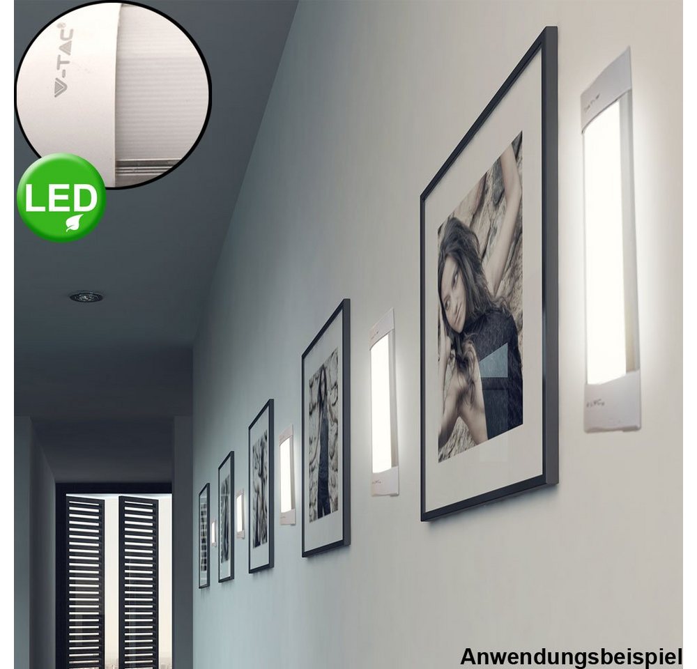 V-TAC LED Wandleuchte, LED-Leuchtmittel fest verbaut, Neutralweiß, LED Wand Leuchte Wohn Zimmer Beleuchtung Treppenhaus Flur Beleuchtung von V-TAC