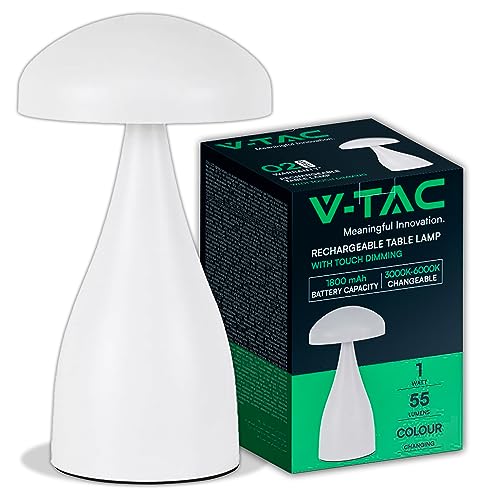 V-TAC White Rechargeable Table Lamps - IP20-1W - 55 Lumen - 3IN1 von V-TAC