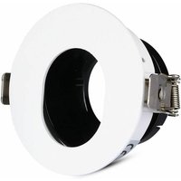 V-tac - Runder, verstellbarer GU10-LED-Einbaustrahlerhalter mit ovalem Loch, Farbe Weiß mit schwarzer Innenseite V-tac - Runder, verstellbarer GU10-LED-Einbaustrahlerhalter mit ovalem Loch, Farbe Weiß mit schwarzer Innenseite von V-TAC