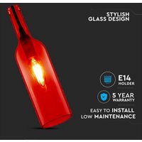 Eglo - LED-Glasflaschen-Kronleuchter mit E14-Fassung (max. 60 w) Farbe Rot von EGLO