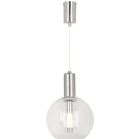 V-tac - Hängelampe Esstischleuchte Pendellampe silber Glas Wohnzimmerlampe led h 120 cm von V-TAC