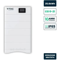 V-tac - Kit 5 Hochvolt-Speichermodule 25,6kWh lfp 100Ah 252,6V IP65 von V-TAC