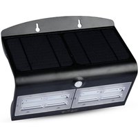 Schwarze Solar-Wandleuchten - IP65 - 8W - 850 Lumen - 4000K von V-TAC