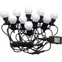 5 m Lichterkette, 10 Mini Globe LED-Birnen 5 w, Farbe Weiß mit Schuko, Warmweiß, IP44 - V-tac von V-TAC