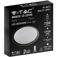 V-tac - VT-8472 72 w weiße LED-Deckenleuchte mit Sternenhimmeleffekt - Farbwechsler 3in1 dimmbar mit Fernbedienung, weißer Körper - Artikelnummer von V-TAC