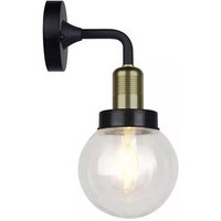 Led Glas Laterne Wandlampe mit E27 Lampenfassung Farbe Matt Schwarz IP65 - V-tac von V-TAC