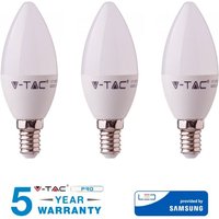 V-tac - led glühbirne E14 kerze 7W 45W VT-268 warm kühl natürlich samsung 3 stück von V-TAC