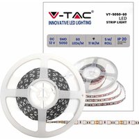 V-tac - VT-5050 LED-Streifen SMD5050 12V 60LED/M 5Mt einfarbig gelbes Licht 11W/mt IP20 - sku 212156 von V-TAC